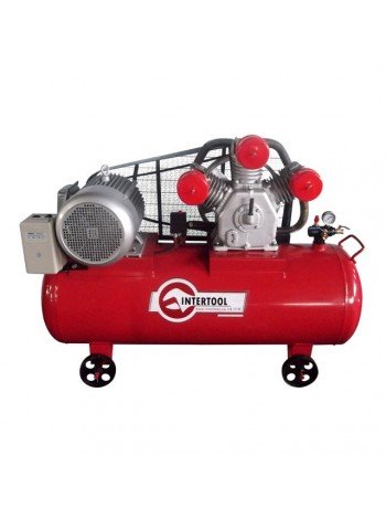 Компрессор 300 л, 11 кВт, 380 В, 8 атм, 1600 л/мин. 3 цилиндра INTERTOOL PT-0050