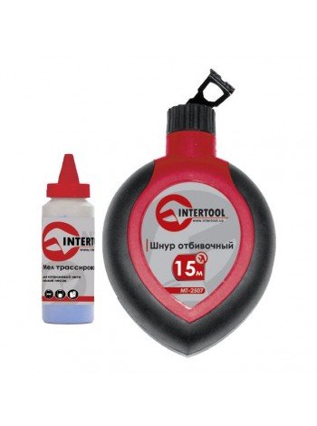 Шнур отбивочный 30 м с корректором INTERTOOL MT-2506