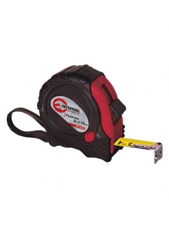 Рулетка з металевим полотном 7,5 м x 25,0 мм INTERTOOL МТ-0607