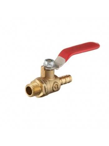Кран шаровый воздушный, латунь, наружная резьба 1/4" на шланг 10мм, STORM INTERTOOL PT-1890