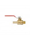Кран шаровый воздушный, латунь, наружная резьба 1/4" на шланг 8мм, STORM INTERTOOL PT-1888