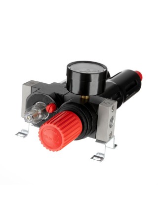 Блок подготовки воздуха 1/4", 5мкм, 850 л/мин, металл, профессиональный INTERTOOL PT-1435