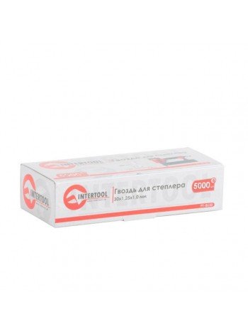 Гвоздь для степлера PT-1603 30 мм 1,0x1,25 мм 5000 шт/упак. INTERTOOL PT-8630