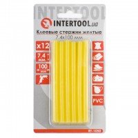 Комплект желтых клеевых стержней 7.4мм*100мм, 12шт. INTERTOOL RT-1050