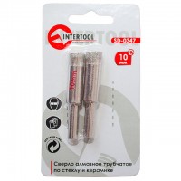 Алмазне свердло трубчасте по склу та кераміці 10 мм INTERTOOL SD-0347