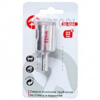Алмазне свердло трубчасте по склу та кераміці 22 мм INTERTOOL SD-0354