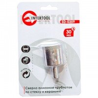 Сверло алмазное трубчатое по стеклу и керамике 30 мм INTERTOOL SD-0359