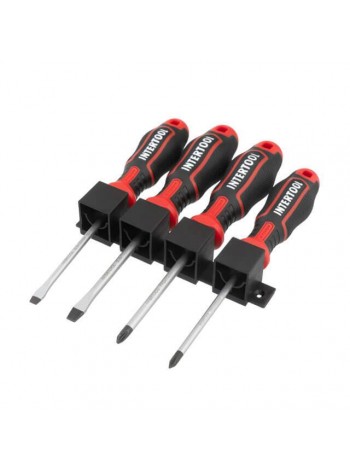 Набір викруток 4 од (SL5.0 * 100мм, SL6.0 * 100мм, PH1 * 100мм, PH2 * 100мм), STORM INTERTOOL VT-3434