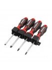 Набор отверток 4 ед ( SL5.0*100мм, SL6.0*100мм, PH1*100мм, PH2*100мм), STORM INTERTOOL VT-3434