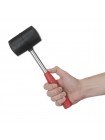 Киянка резиновая 680 г. 80 мм, черная резина, металлич. ручка INTERTOOL HT-0232