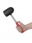 Киянка гумова 1250г, 90мм чорна гума, металева ручка INTERTOOL HT-0228