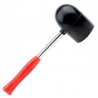 Киянка резиновая 1250г. 90мм. черная резина, металлическая ручка. Intertool HT-0228