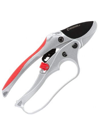Секатор з храповим механізмом 180мм INTERTOOL FT-1006