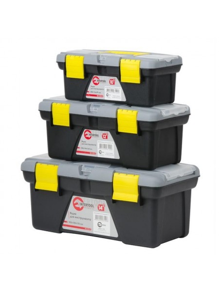 Комплект ящиков для инструмента 3шт (ВХ-0310 10"/ВХ-0312 12"/ВХ-0314 14") INTERTOOL BX-0303