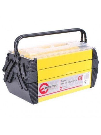 Скринька для інструментів металевий, 18", 5 секцій, 454x210x230 мм INTERTOOL BX-5018