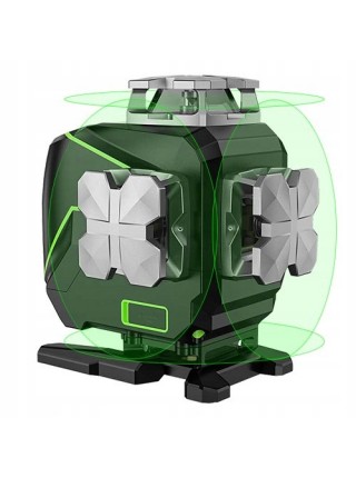 Лазерный уровень PREMIUM, 4x360°(2xH360/2xV360, LCD-дисплей, Bluetooth, пульт ДУ - зеленый луч) PROTESTER