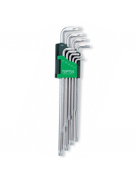 Г-образні ключі TORX TOPTUL T10-T50 9ед. супердовгі GAAL0923
