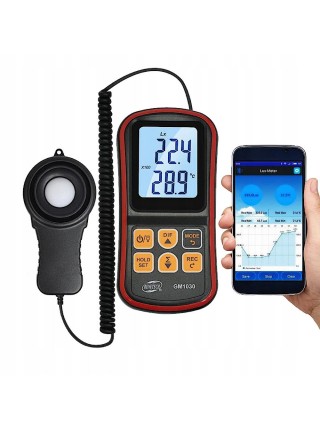 Люксметр термометр, Bluetooth 200000 Lux BENETECH GM1030