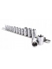 Набор головок TORX на планке TOPTUL 1/4"-1/2" E4-E24 14ед. GAAR1402