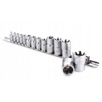 Набор головок TORX 1/4"-1/2" E4-E24 14ед.(звезда Давида)  Toptul GAAR1402