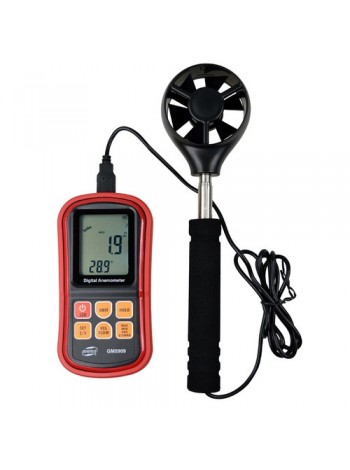 Анемометр (вимірювач потоку повітря) 0,3-45м/с, 0-45°C BENETECH GM8909