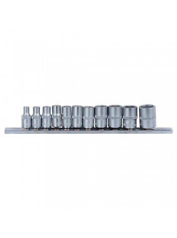 Набор насадок шестигранных 1/4" на планке 11шт CrV Sigma (6003401)