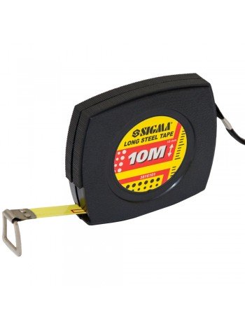 Рулетка сталева стрічка 10м*10мм Sigma (3816101)