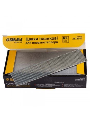 Цвяхи Планкові 30 × 1,25 × 1 мм для Пневмостеплери (5000шт) Sigma (2818301)