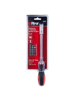 Викрутка з гнучким валом біти 6шт S2 Profi ULTRA (4000702)