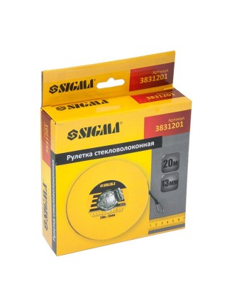 Рулетка скловолокно 20м*13мм Sigma (3831201)