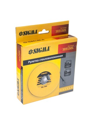 Рулетка скловолокно 50м.*13мм Sigma (3831501)