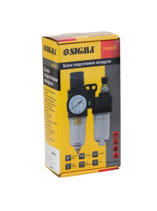 Блок підготовки повітря в зборі 500л/хв 1/4" Sigma (7034571)