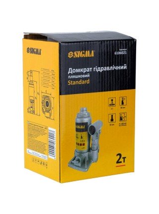 Домкрат гідравлічний пляшковий 2т H 148-278мм Standard Sigma (6106021)