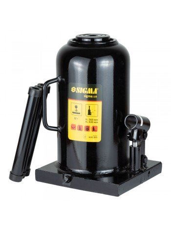 Домкрат гидравлический бутылочный Sigma 30т H 285-465мм (6101301)