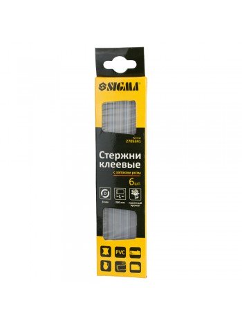 Стержни клеевые Ø8*200мм 6шт (запах розы) Sigma (2705341)