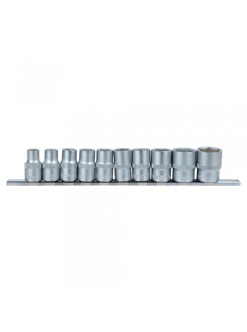 Набір насадок шестигранних 1/2" на планці 10шт CrV Sigma (6003681)