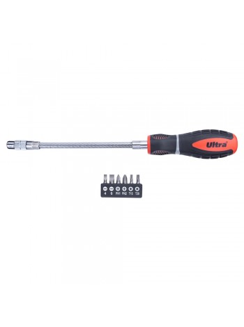 Отвертка с гибким валом + биты 6шт S2 Profi ULTRA (4000702)