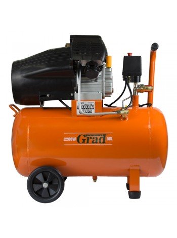 Компресор V 2.2 кВт 386л/хв 8бар 50л (2 крана) Grad (7043935)