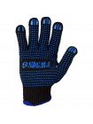 Рукавички трикотажні з ПВХ точкою р10 Оптима (чорні) Sigma (9442531)