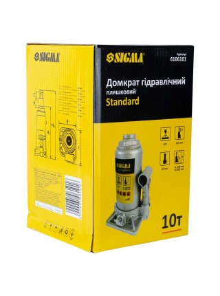 Домкрат гідравлічний пляшковий 10т H 200-385мм Standard Sigma (6106101)