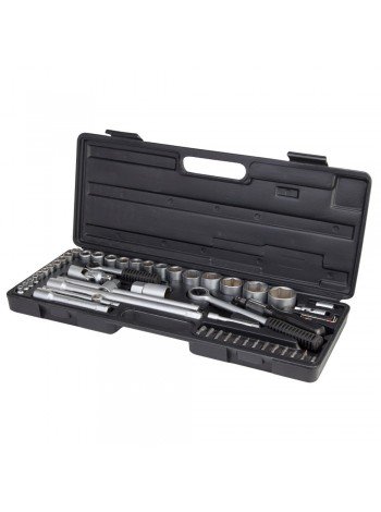 Набір насадок торцевих 1/4", 1/2" аксесуари 51шт (кейс) Grad (6003105)