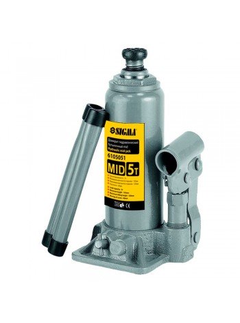 Домкрат гідравлічний пляшковий mid 5т H 185-355мм Sigma (6105051)