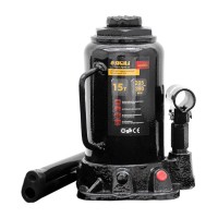 Домкрат гидравлический бутылочный mid 15т h205-390мм, Sigma 6105151