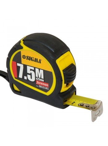 Рулетка Foreman 7.5 м*25мм Sigma (3815181)