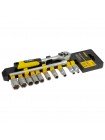 Ключ-трещотка 1/4" с набором насадок и удлинителем 12шт CrV mid Sigma (6003501)