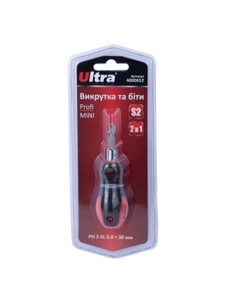 Викрутка 2в1 MINI PH 2-SL 6.0×38мм S2 Profi ULTRA (4000652)