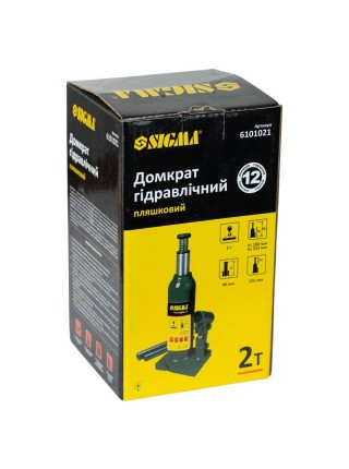 Домкрат гідравлічний пляшковий 2т H 181-345мм Sigma (6101021)