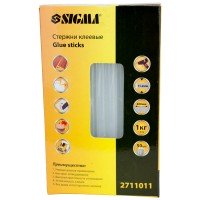 Стержні клейові Ø11,2*200мм 50шт 1кг (прозорі) Sigma (2711011)