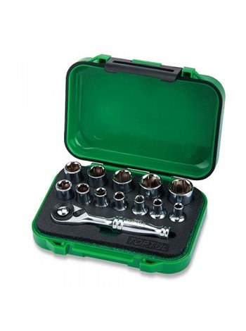 Набір головок з тріскачкою TOPTUL 1/4" 13ед. GABW1301