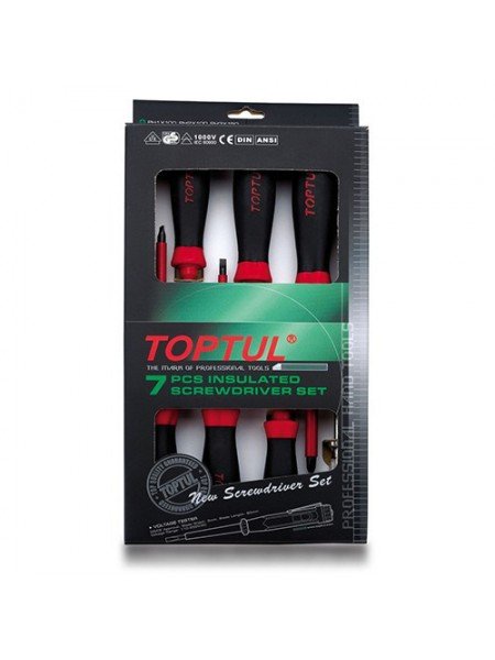 Набір викруток ізольованих TOPTUL (1000V) 7ед. GAAE0704